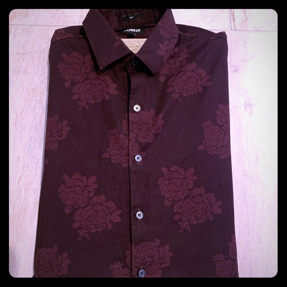 EXPRESS Slim Floral Dress Shirt